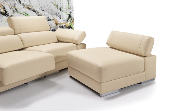 CHAISE LONGUE POUFF PIEL - Image 2