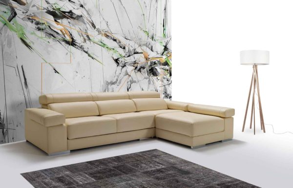 CHAISE LONGUE POUFF PIEL