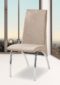 silla tapizada beig pata metalica